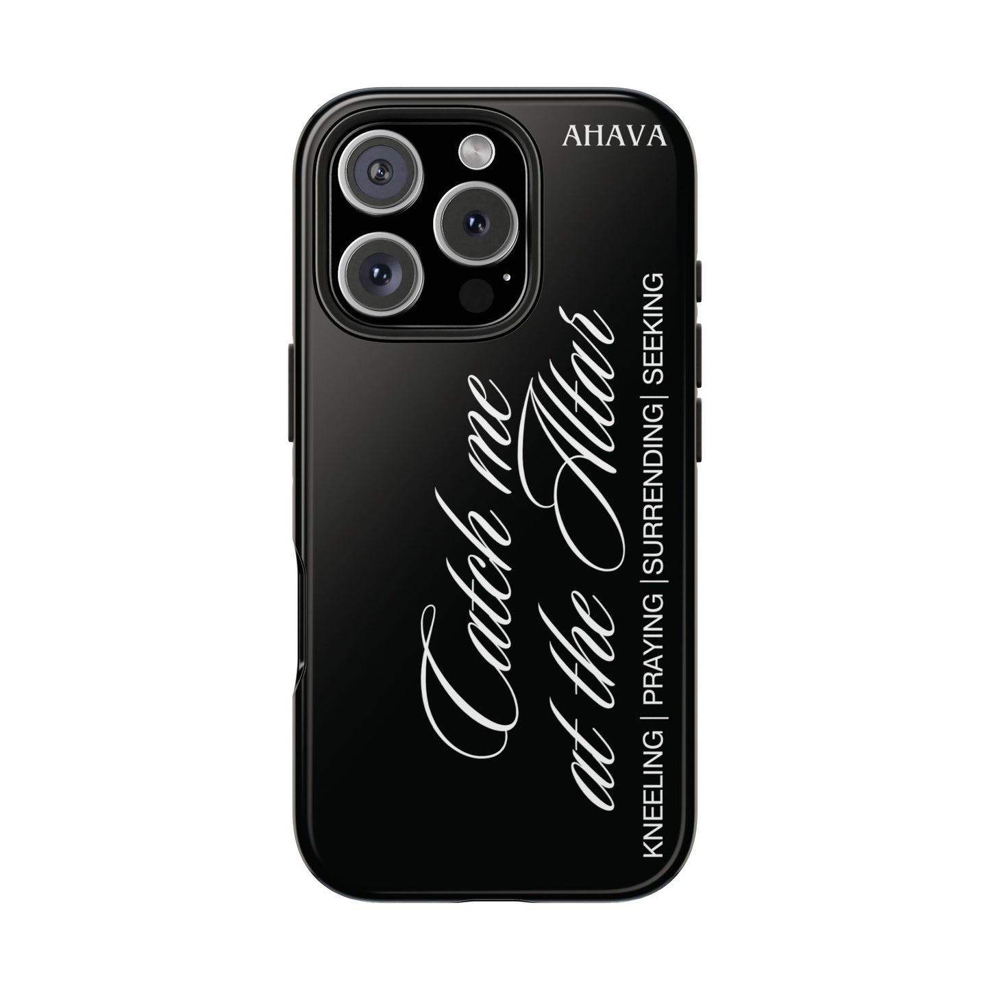 "Catch Me at the Altar" Black Phone Case