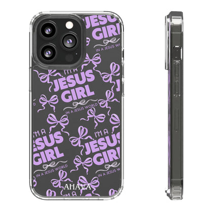 I'm a Jesus Girl Purple Case -Clear