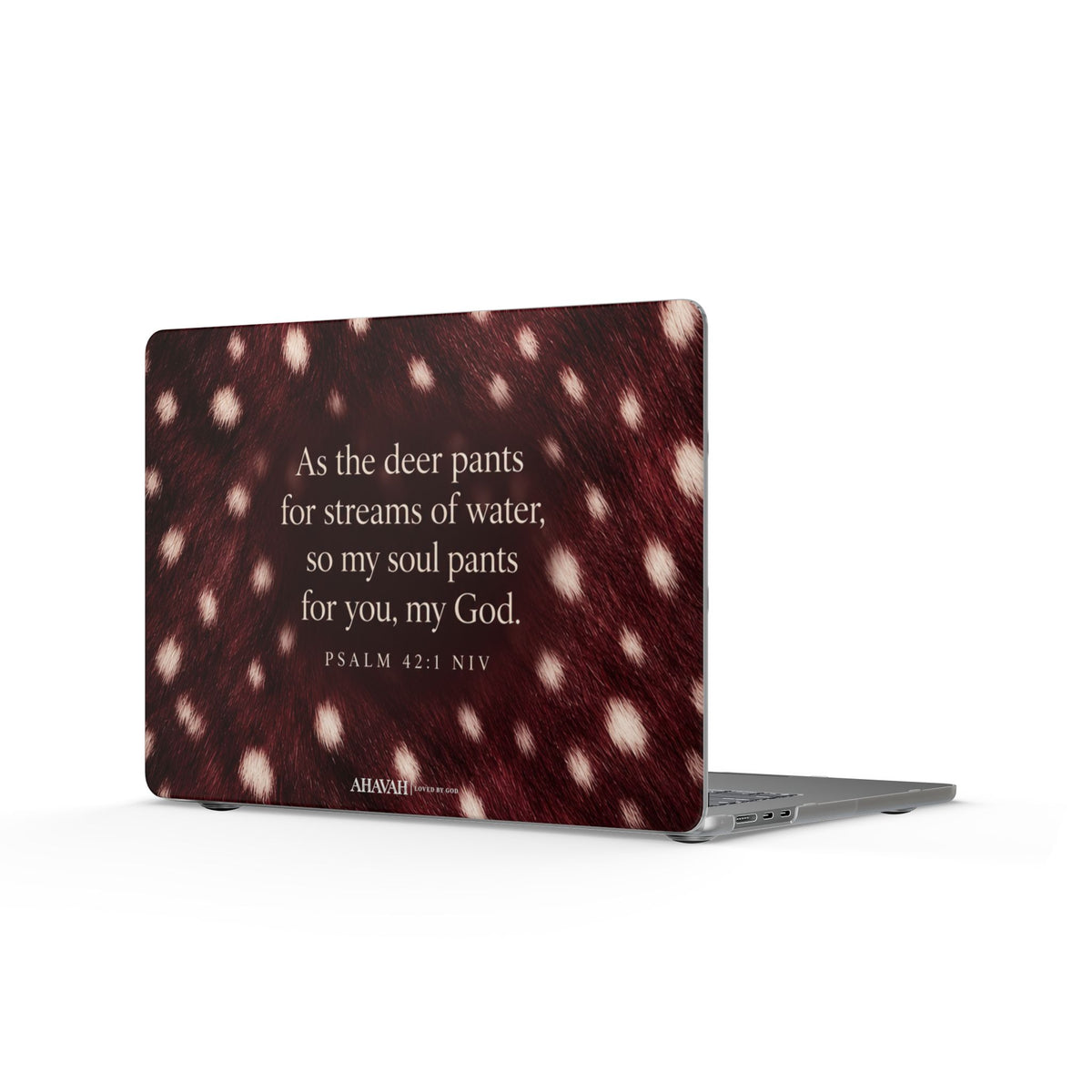 Psalm 42:1 Anointed Wine Fawn MacBook Case | As the Deer Pants