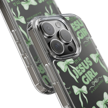 I'm a Jesus Girl Green Case -Clear