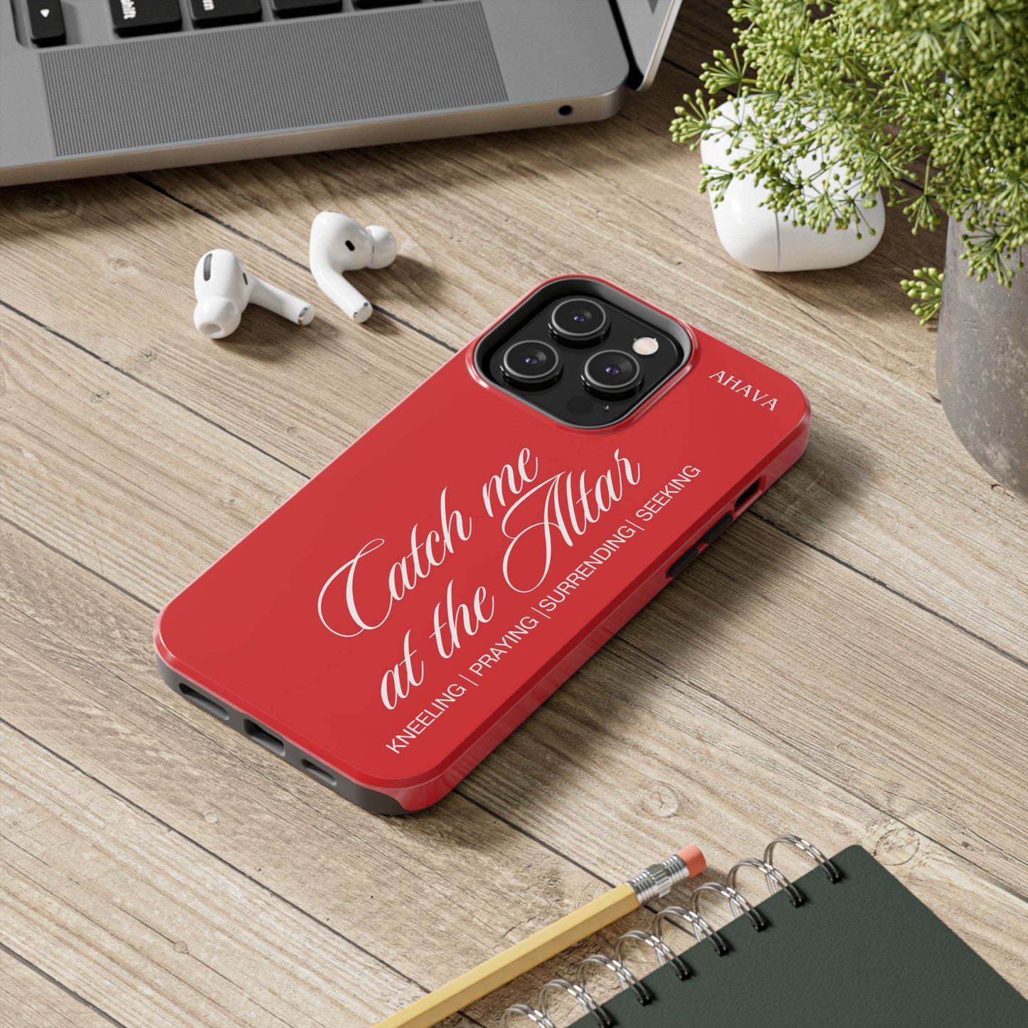 "Catch Me at the Altar" Red Phone Case