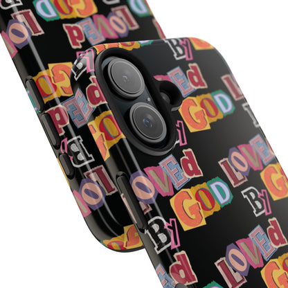 "Loved by God" Black Phone Case
