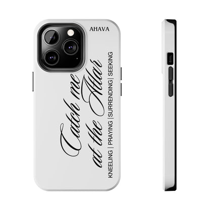 "Catch Me at the Altar" White Phone Case