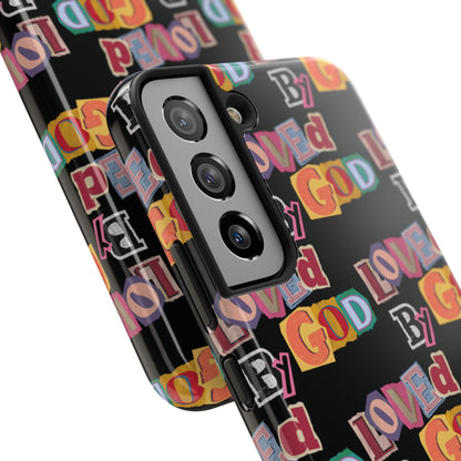 "Loved by God" Black Phone Case