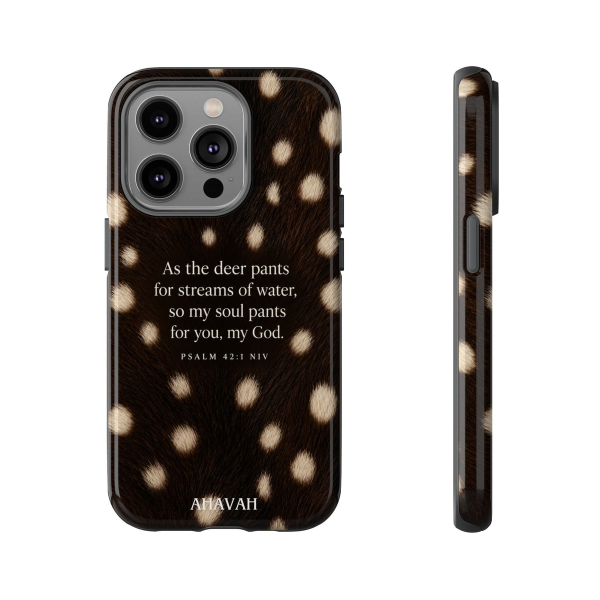 Psalm 42:1 Midnight Fawn Print Phone Case | As the Deer Pants
