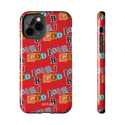 "Loved by God" Red Phone Case