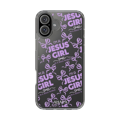 I'm a Jesus Girl Purple Case -Clear