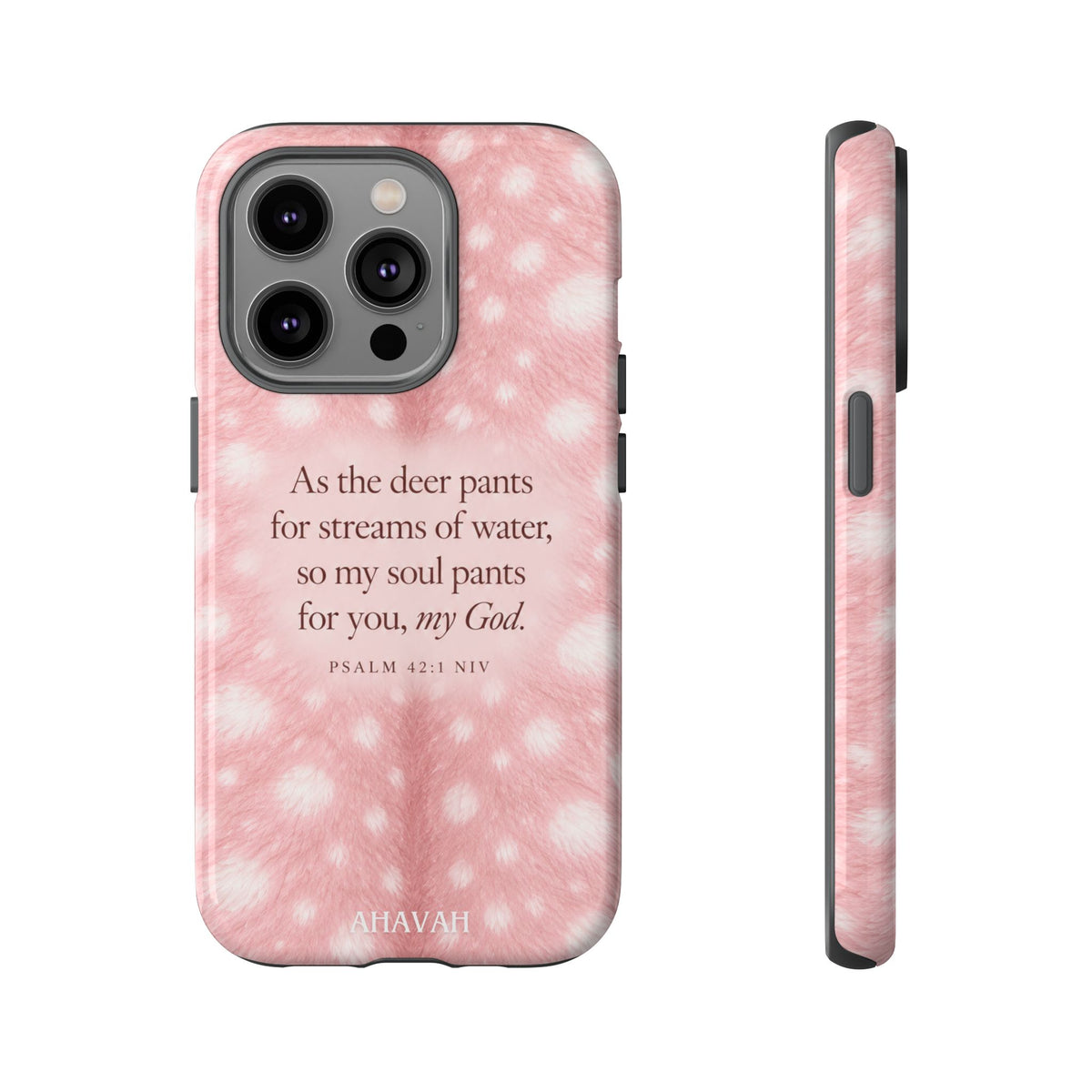 Psalm 42:1 Blush Pink Fawn Phone Case