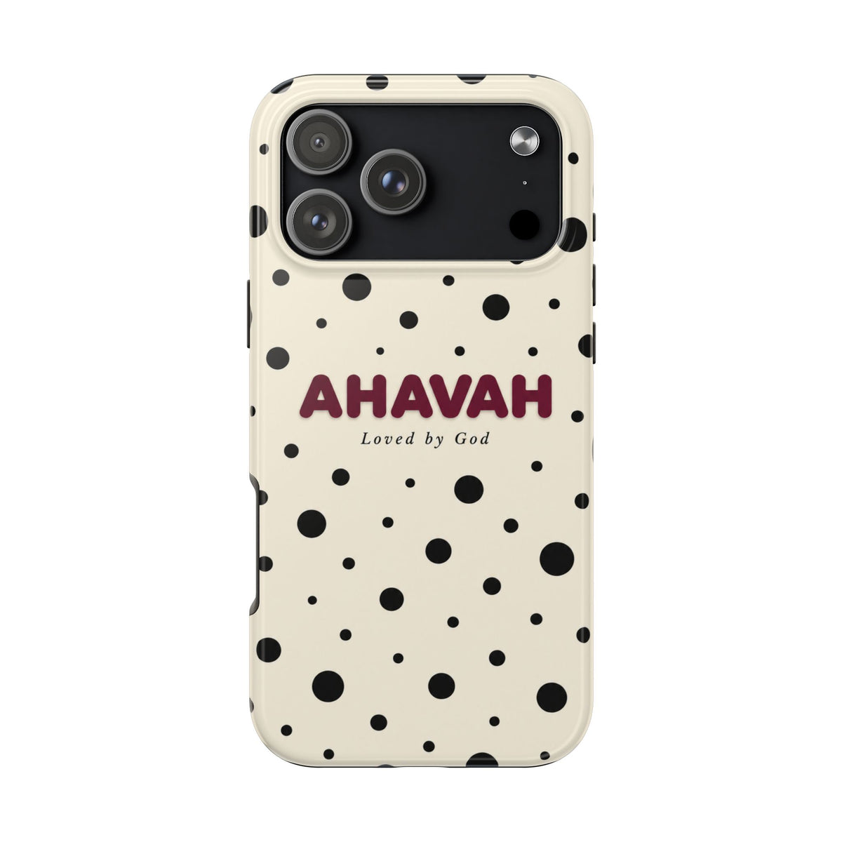 Ahavah Ivory Polka Dots Phone Case