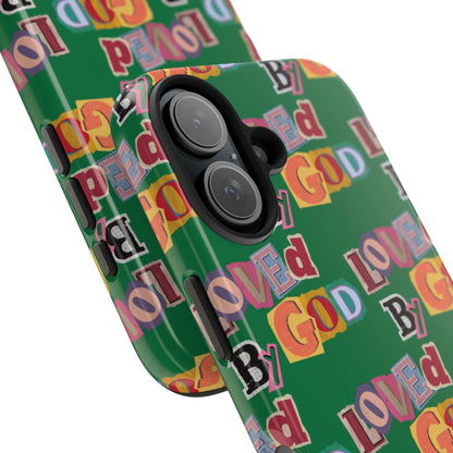 "Loved by God" Green Phone Case
