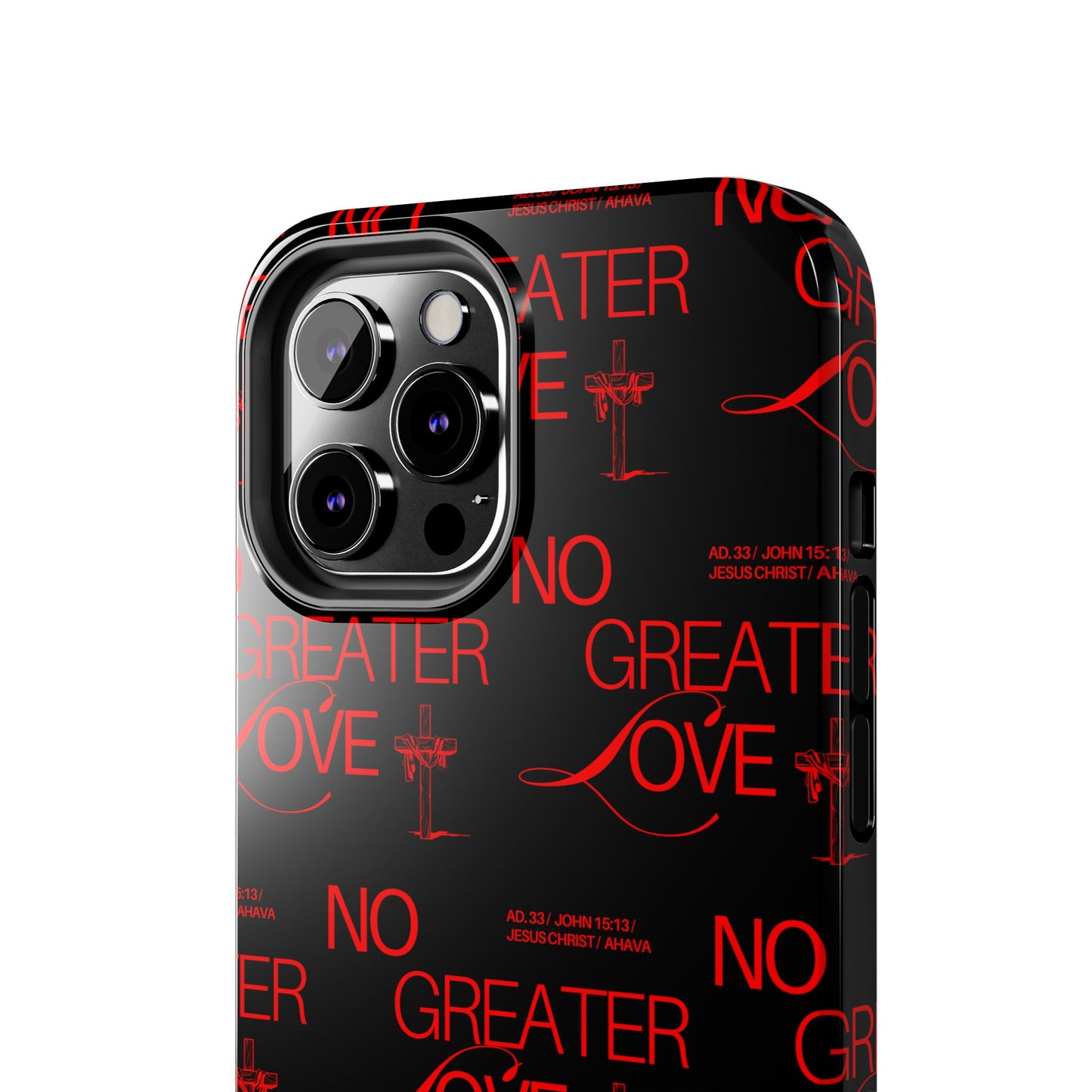 "No Greater Love" Red Phone Case