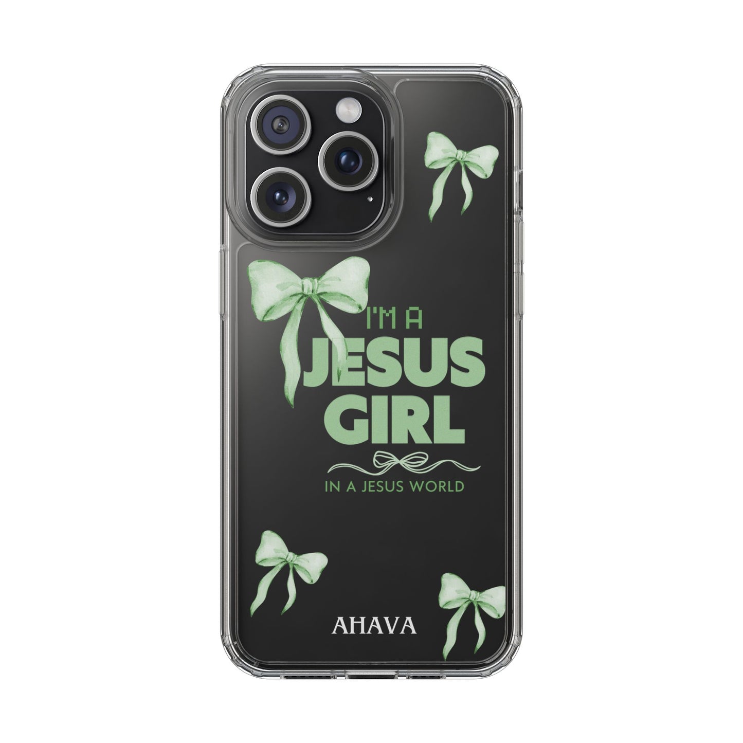 I'm a Jesus Girl Phone Case | Christian Aesthetic Gift for Her | Clear Shockproof Tough Case