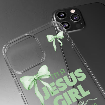 I'm a Jesus Girl Phone Case | Christian Aesthetic Gift for Her | Clear Shockproof Tough Case
