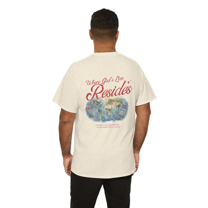 Where God’s Love Resides Tee | Red (Psalm 108:5)