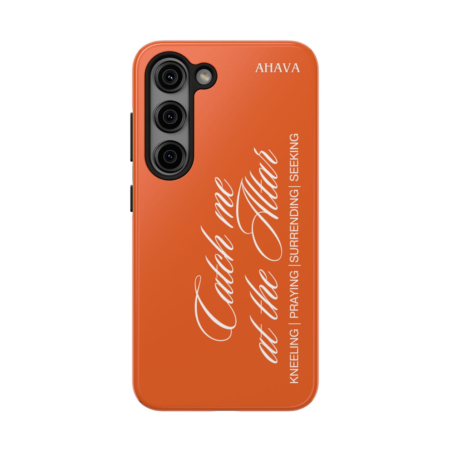 "Catch Me at the Altar" Orange Phone Case