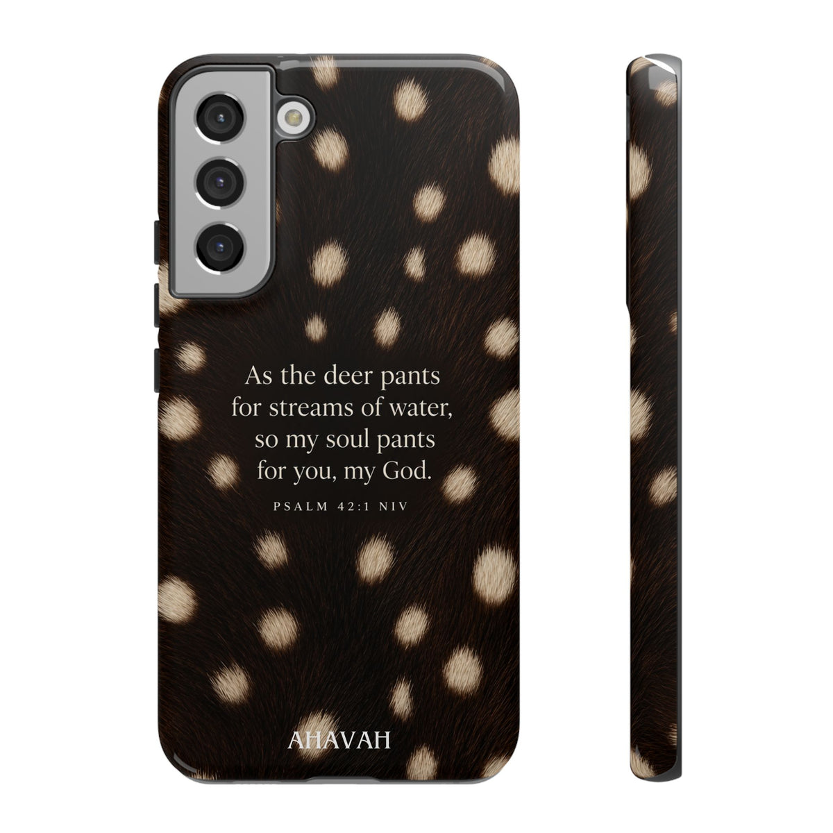 Psalm 42:1 Midnight Fawn Print Phone Case | As the Deer Pants