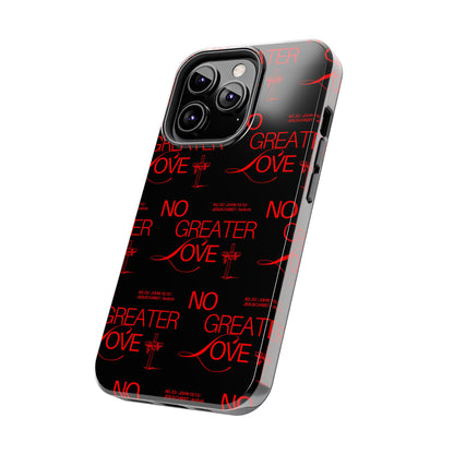 "No Greater Love" Red Phone Case