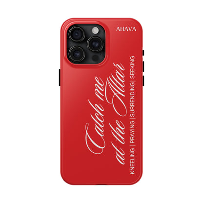"Catch Me at the Altar" Red Phone Case