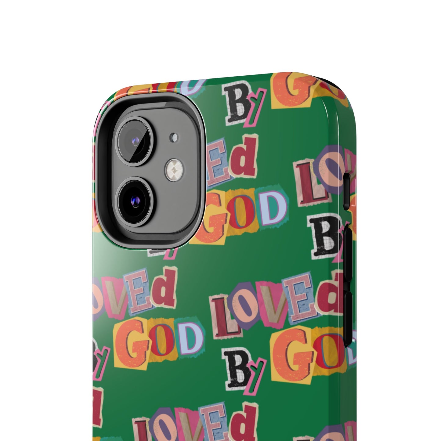 "Loved by God" Green Phone Case