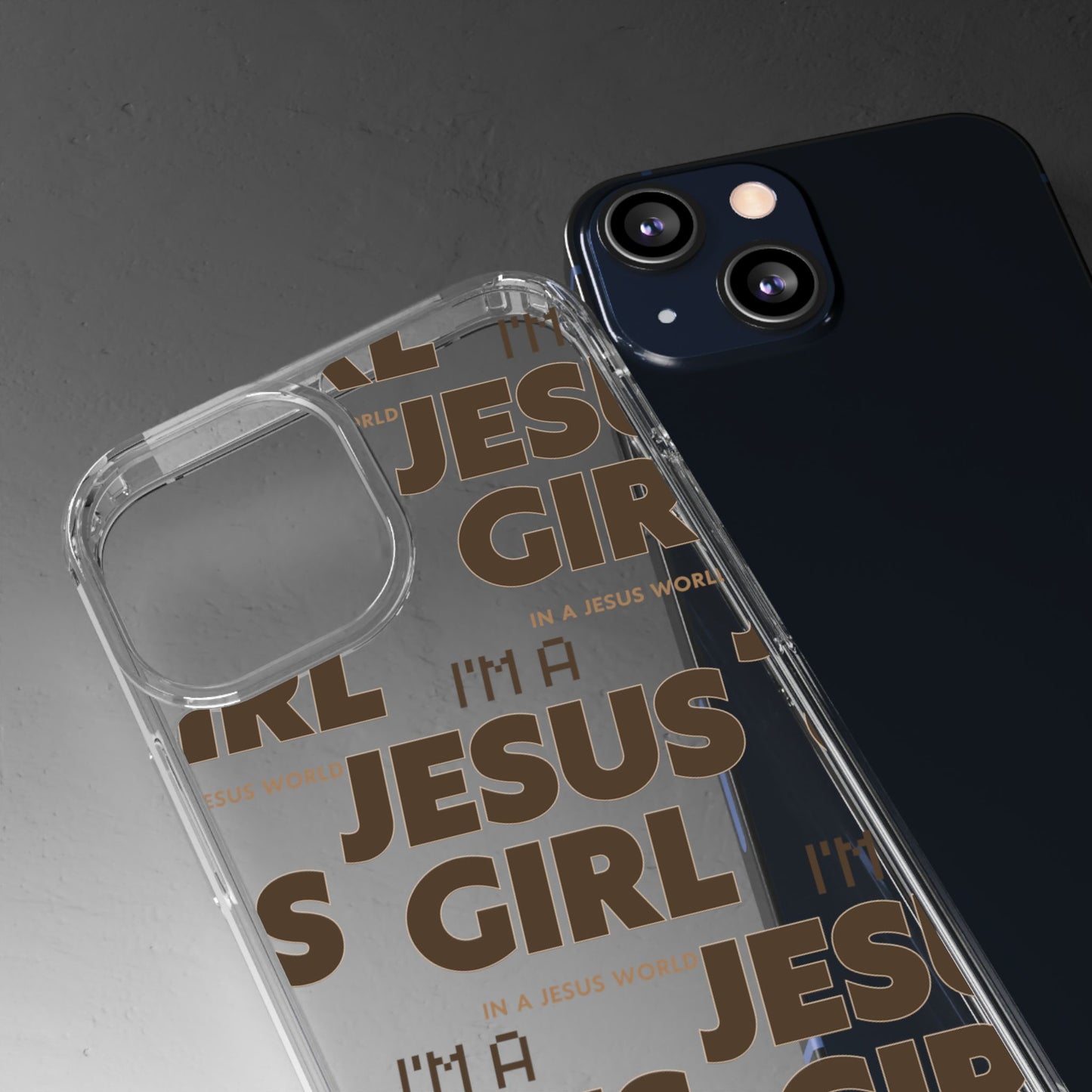 I'm a Jesus Girl Brown Case -Clear