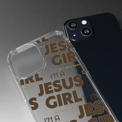 I'm a Jesus Girl Brown Case -Clear