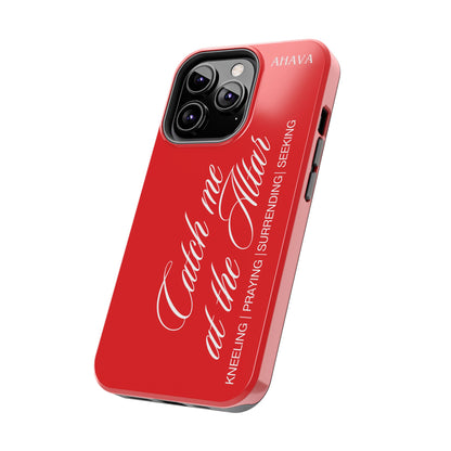 "Catch Me at the Altar" Red Phone Case