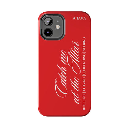 "Catch Me at the Altar" Red Phone Case