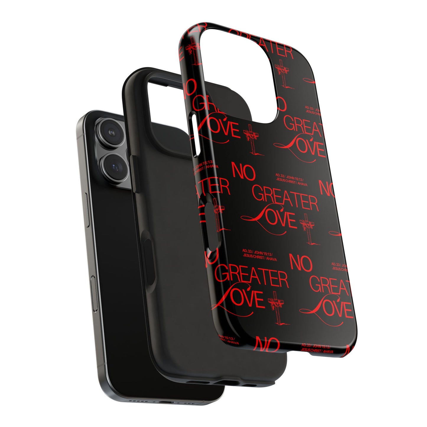 "No Greater Love" Red Phone Case