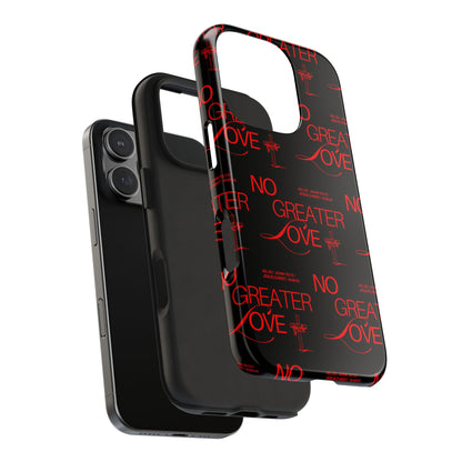 "No Greater Love" Red Phone Case
