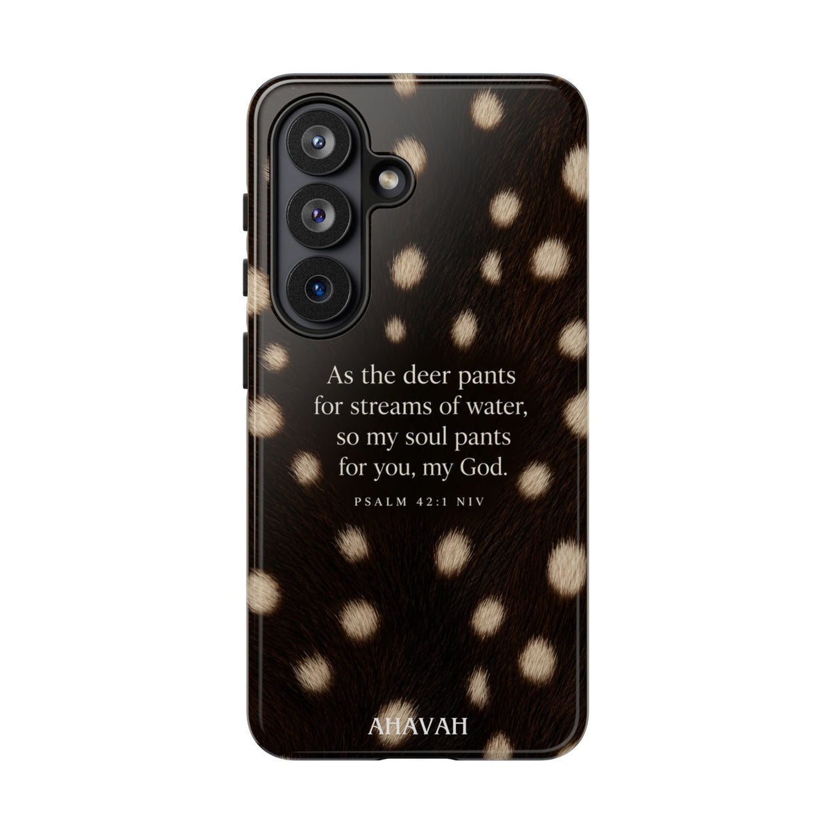 Psalm 42:1 Midnight Fawn Print Phone Case | As the Deer Pants