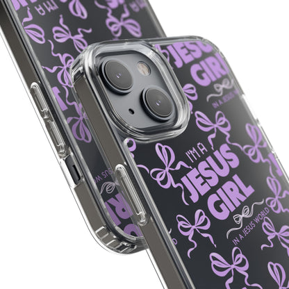 I'm a Jesus Girl Purple Case -Clear