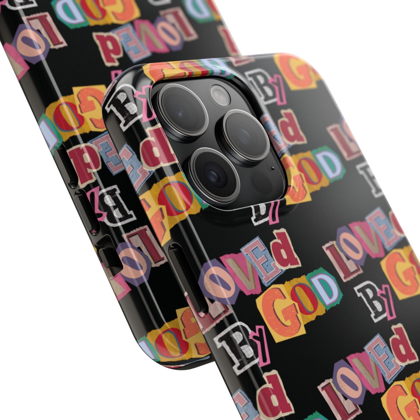 "Loved by God" Black Phone Case