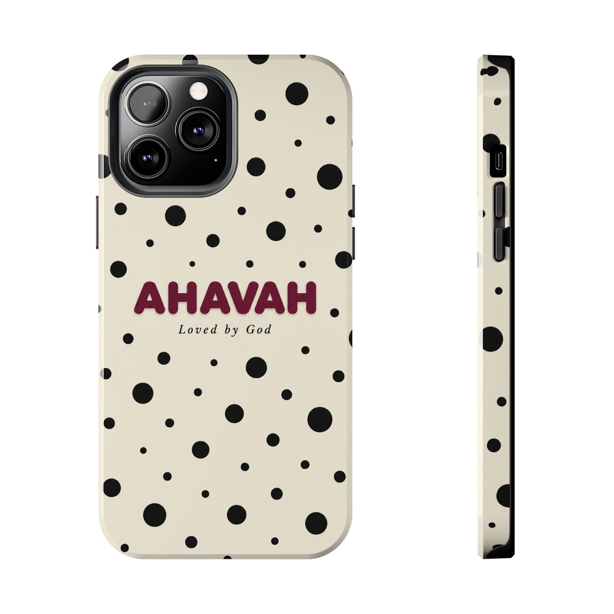 Ahavah Ivory Polka Dots Phone Case