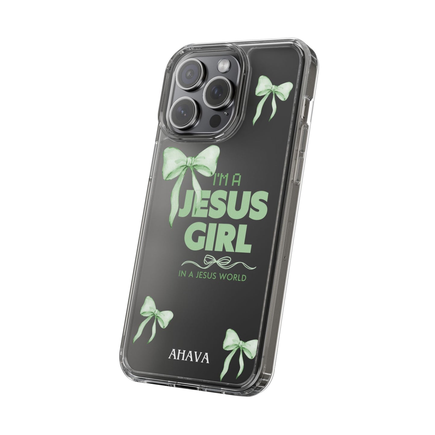 I'm a Jesus Girl Phone Case | Christian Aesthetic Gift for Her | Clear Shockproof Tough Case