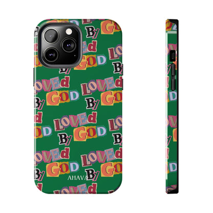 "Loved by God" Green Phone Case