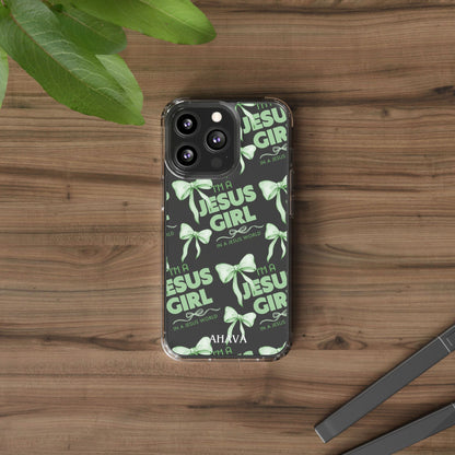 I'm a Jesus Girl Green Case -Clear