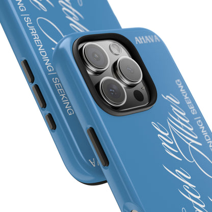 "Catch Me at the Altar" Light Blue Phone Case