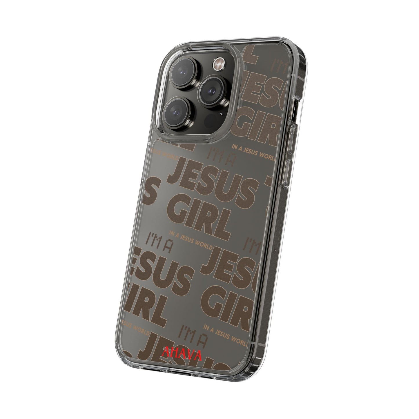 I'm a Jesus Girl Brown Case -Clear