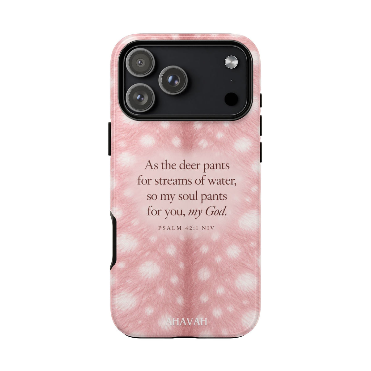 Psalm 42:1 Blush Pink Fawn Phone Case