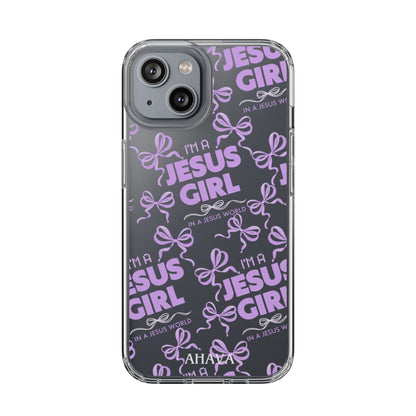 I'm a Jesus Girl Purple Case -Clear