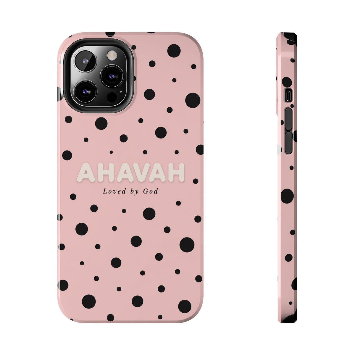 Ahavah Pink Polka Dot Phone Case