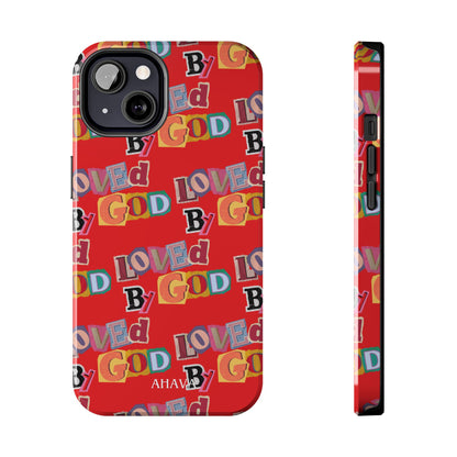 "Loved by God" Red Phone Case