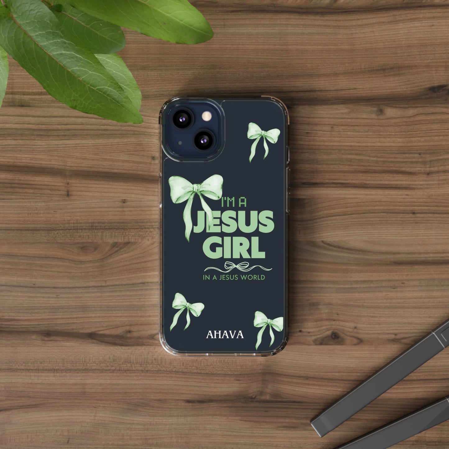 I'm a Jesus Girl Phone Case | Christian Aesthetic Gift for Her | Clear Shockproof Tough Case