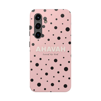 Ahavah Pink Polka Dot Phone Case