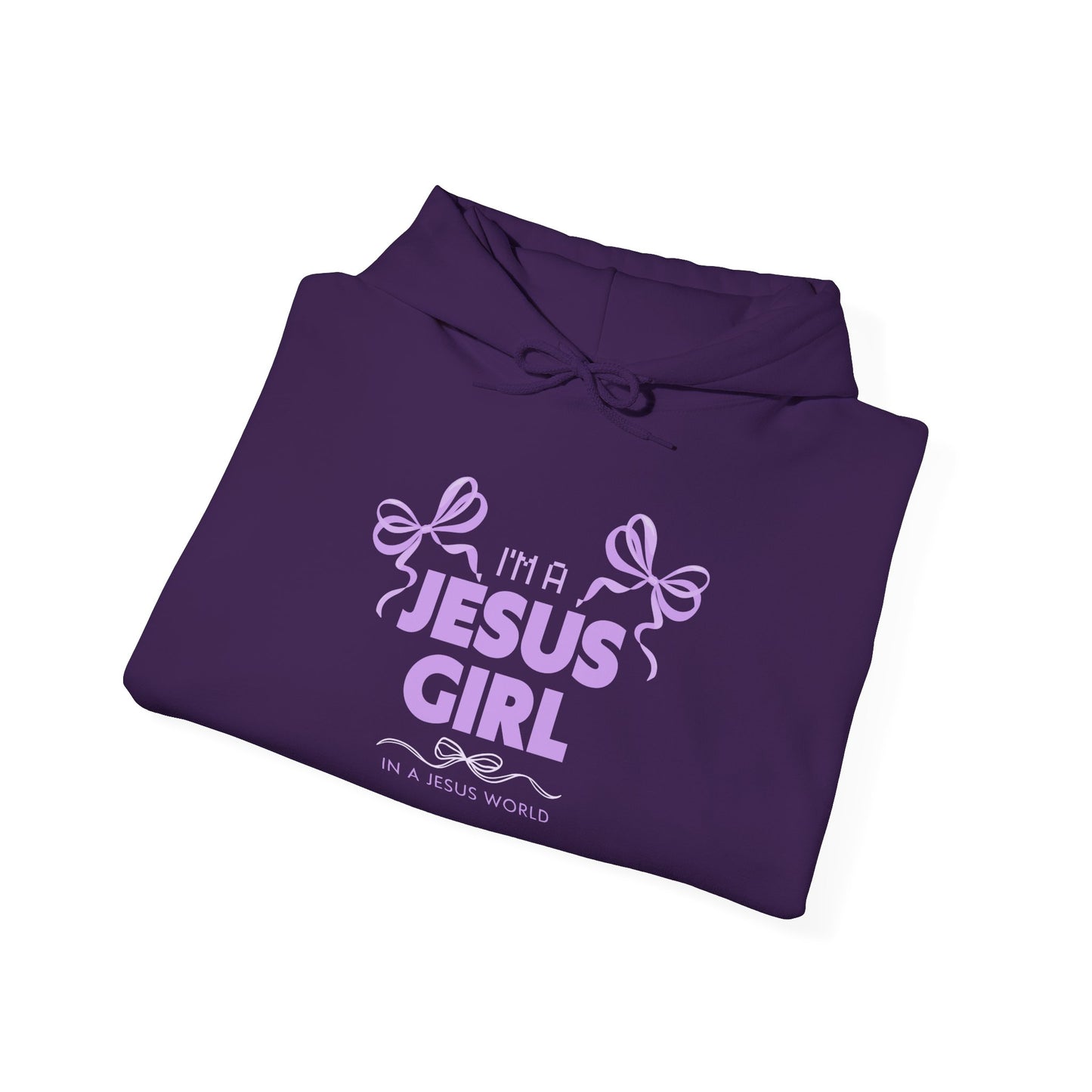 Jesus girl in a Jesus World Hoodie