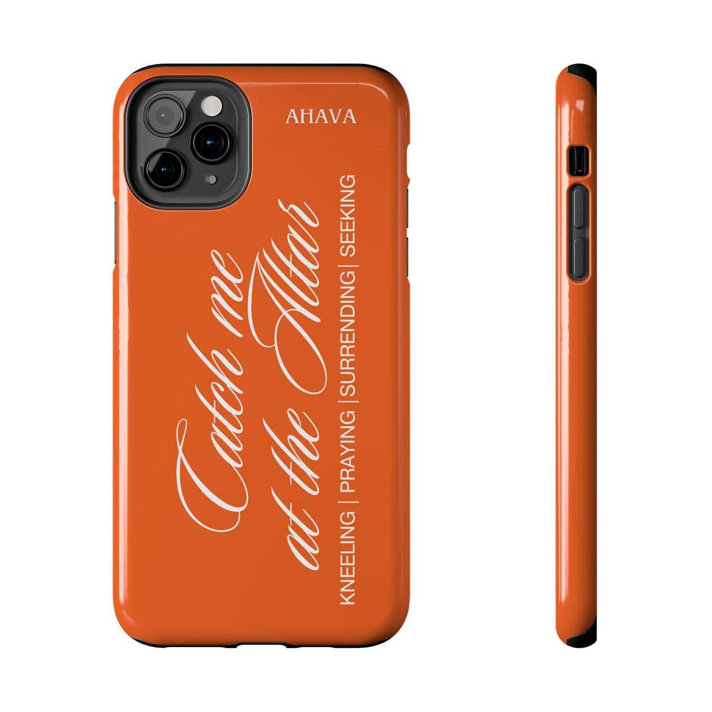 "Catch Me at the Altar" Orange Phone Case