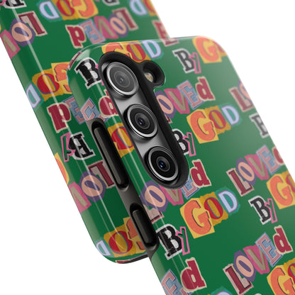 "Loved by God" Green Phone Case