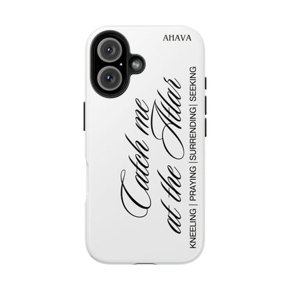 "Catch Me at the Altar" White Phone Case