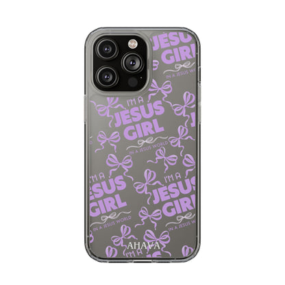 I'm a Jesus Girl Purple Case -Clear