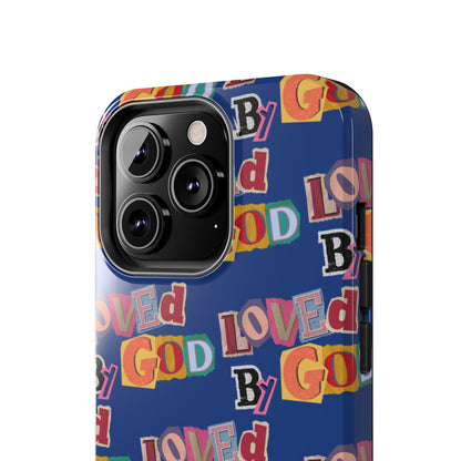 "Loved by God" Blue Phone Case